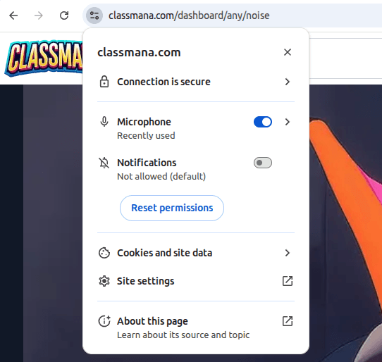 Chrome-mikrofonin käyttöoikeudet